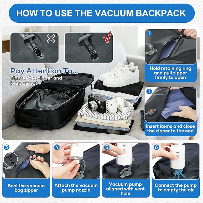 coowoz Vacuum Travel Backpack - Image 3