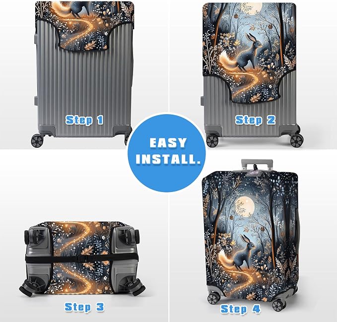 Luggage Cover Protector for 22-24 Inch Suitcases, TSA Approved Elastic Travel - Image 6