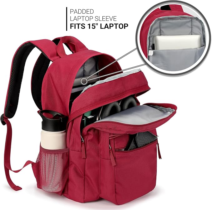 ZORFIN 26L Backpack for College, and Travel: Water Resistant Bookbag - Image 4