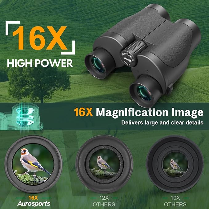 Aurosports 16x32 Binoculars for Adults and Kids - Image 2
