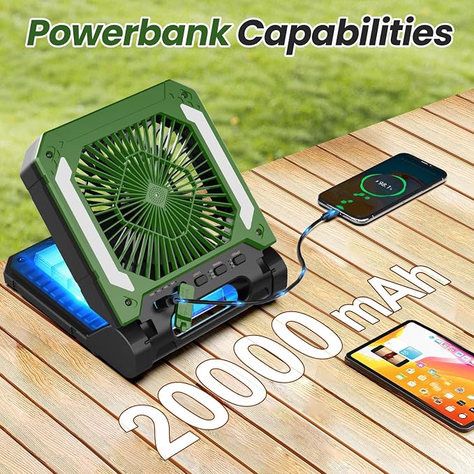 20000mAh Portable Fan Rechargeable - Image 4