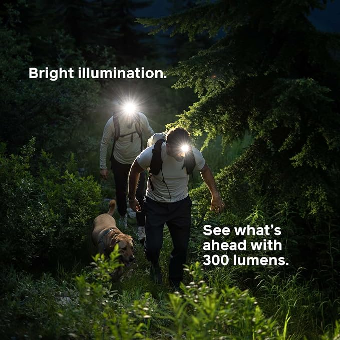 BioLite Range 300 Waterproof, Fast-Charging Rechargeable Headlamp, Midnight Grey - Image 5