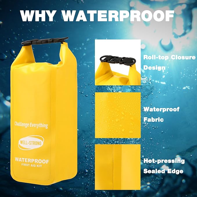 Boat First Aid Kit Waterproof, WELL-STRONG Marine Emergency Kit - Image 2