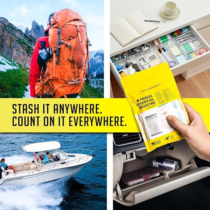EVERLIT CARE Travel Essential Medicine First Aid Kit I Bonus Medical Supplies I - Image 7
