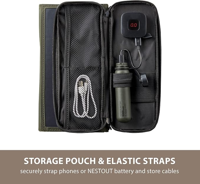 ELECOM NESTOUT Portable Solar Panel, Dual USB-A Ports, 28W Power Generation - Image 5