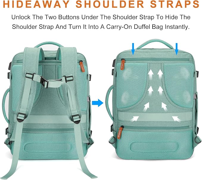 Lumesner Carry on Travel Backpacks, Extra Large 40L Flight Approved Bag - Image 5