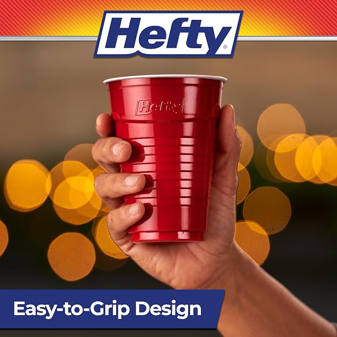 Hefty Party On Disposable Plastic Party Cups, 16 Oz Cups in Assorted Colors - Image 5
