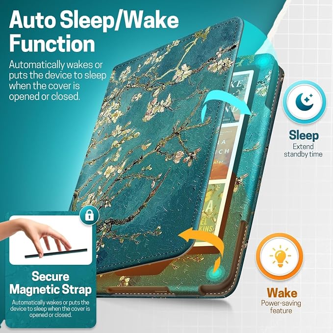 TNP Stand Case with Strap for Kindle Paperwhite 12th Gen 2024 / Kindle - Image 4