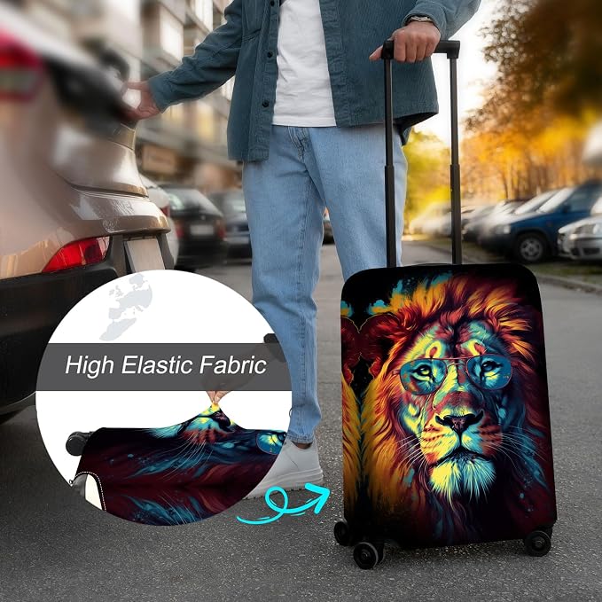 Luggage Cover Protector for 22-24 Inch Suitcases, TSA Approved Elastic Travel - Image 4