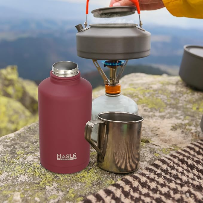 HASLE OUTFITTERS Half Gallon Insulated Water Bottles 64 oz, Stainless Steel - Image 7