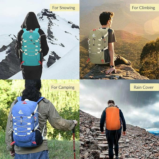 Bseash 40L Waterproof Hiking Camping Backpack - Image 7