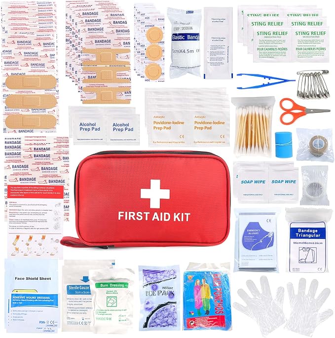 First Aid Kit 194 Piece Emergency Kits by LOYEE