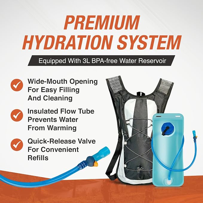 Military-Grade Hydration Backpack, 3L Water Reservoir Pack - Image 5