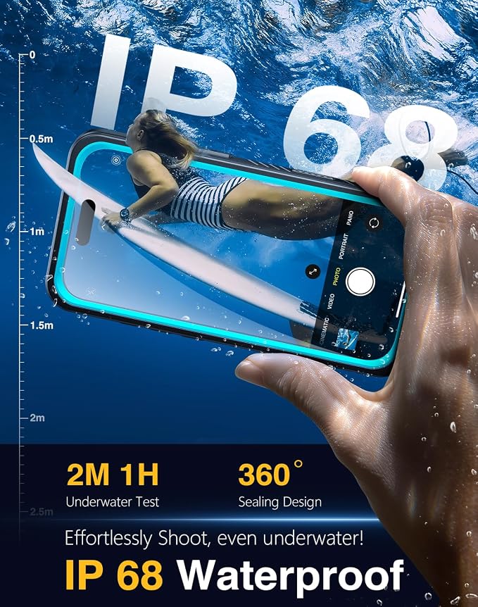 Lanhiem Magnetic for iPhone 17 Pro Case Waterproof, Built in Screen Protector & - Image 3