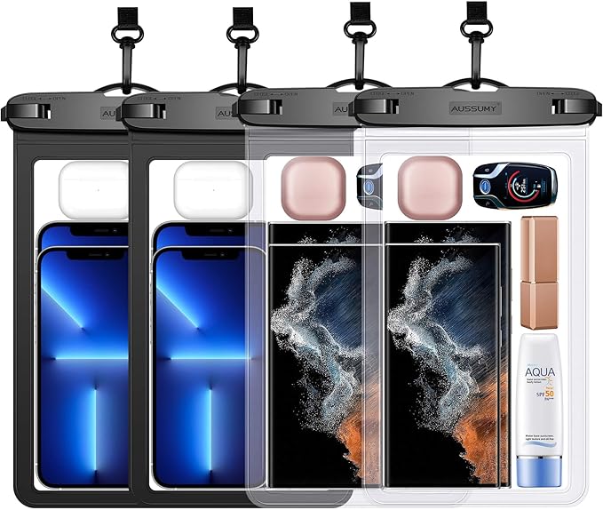 4 Pack 10.5“ Large Waterproof Phone Pouch by Aussumy