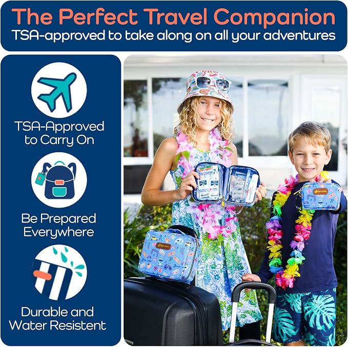 KeepGoing Travel First Aid Kit for Kids – 130 Pc. for Car, Diaper Bag & Backpack - Image 3