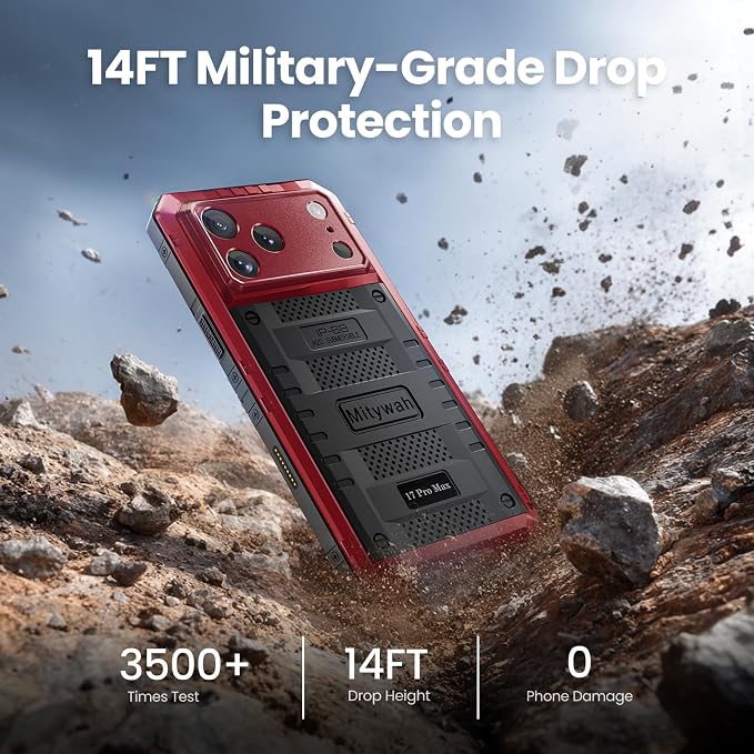 Mitywah Waterproof Case for iPhone 17 Pro Max, Rugged Metal Case - Image 4