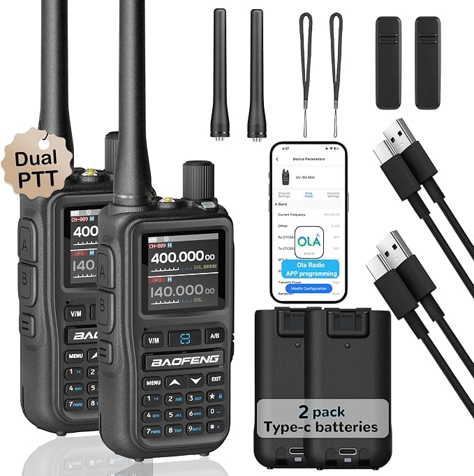 BAOFENG UV-5R Mini Ham Radio: Long Range Handheld Two Way Radio by Unknown