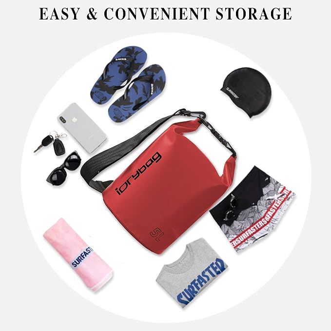 IDRYBAG Dry Bag for Kayaking Waterproof 2L/5L/10L/15L/20L, Small Dry Sack - Image 4