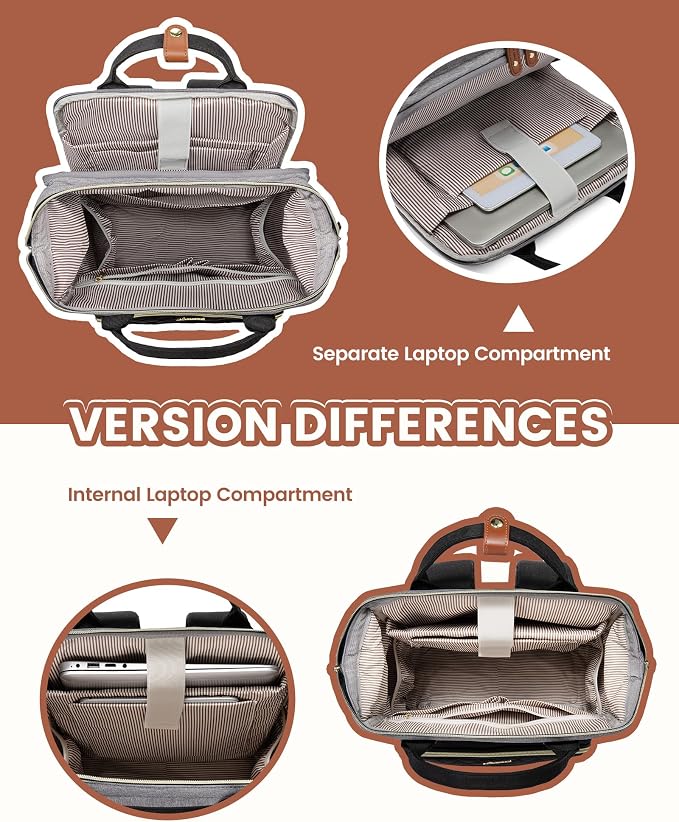 LOVEVOOK Laptop Backpack for Women, 15.6'' Waterproof Nurse Bag Teacher Work - Image 5
