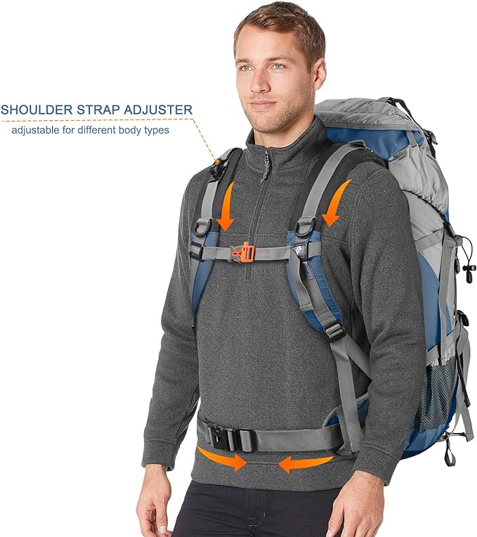 Loowoko 50L Hiking Backpack, Waterproof Camping Essentials Bag - Image 4