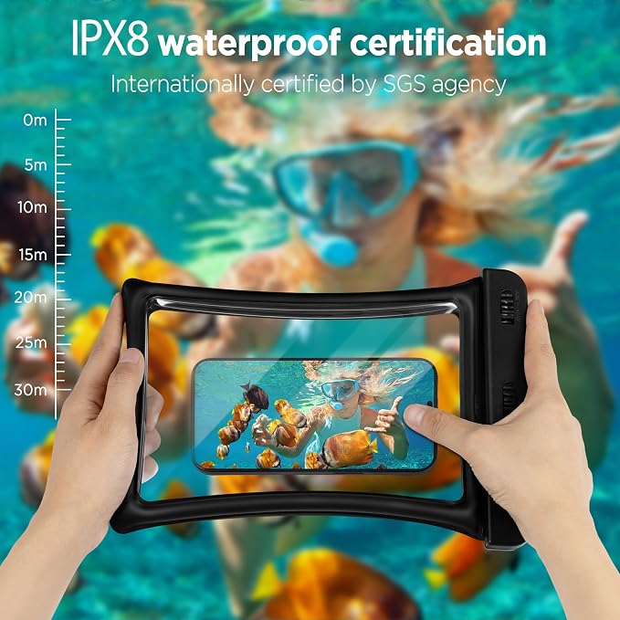 CACOE [Floatable Floating Universal IPX8 Waterproof Phone case 2 Pack-Up to - Image 5