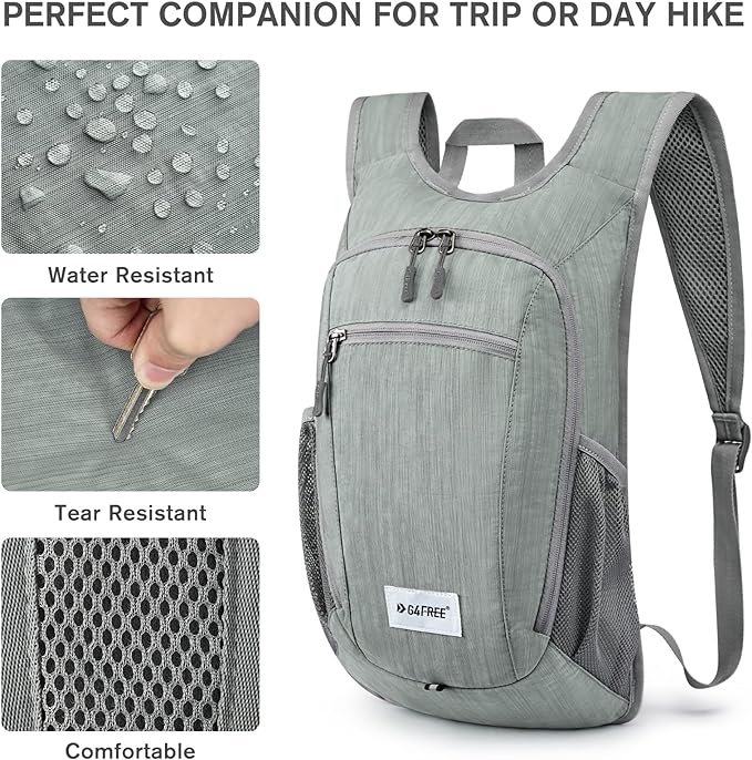 G4Free 10L/15L Hiking Backpack Lightweight Packable Hiking Daypack Small Travel - Image 5