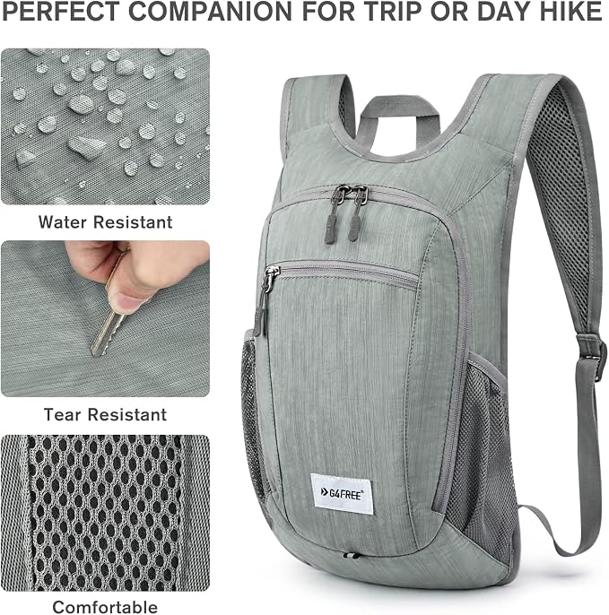 G4Free 10L/15L Hiking Backpack Lightweight Packable Hiking Daypack Small Travel - Image 5