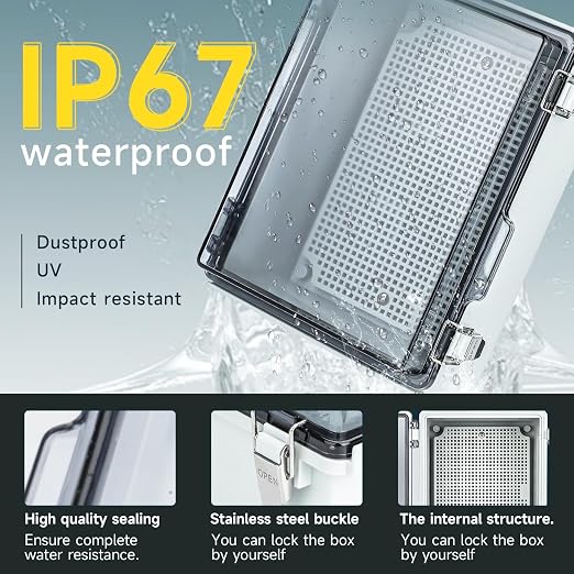 Waterproof Outdoor Project ABS Plastic Junction Box，IP67 Waterproof Clear - Image 2