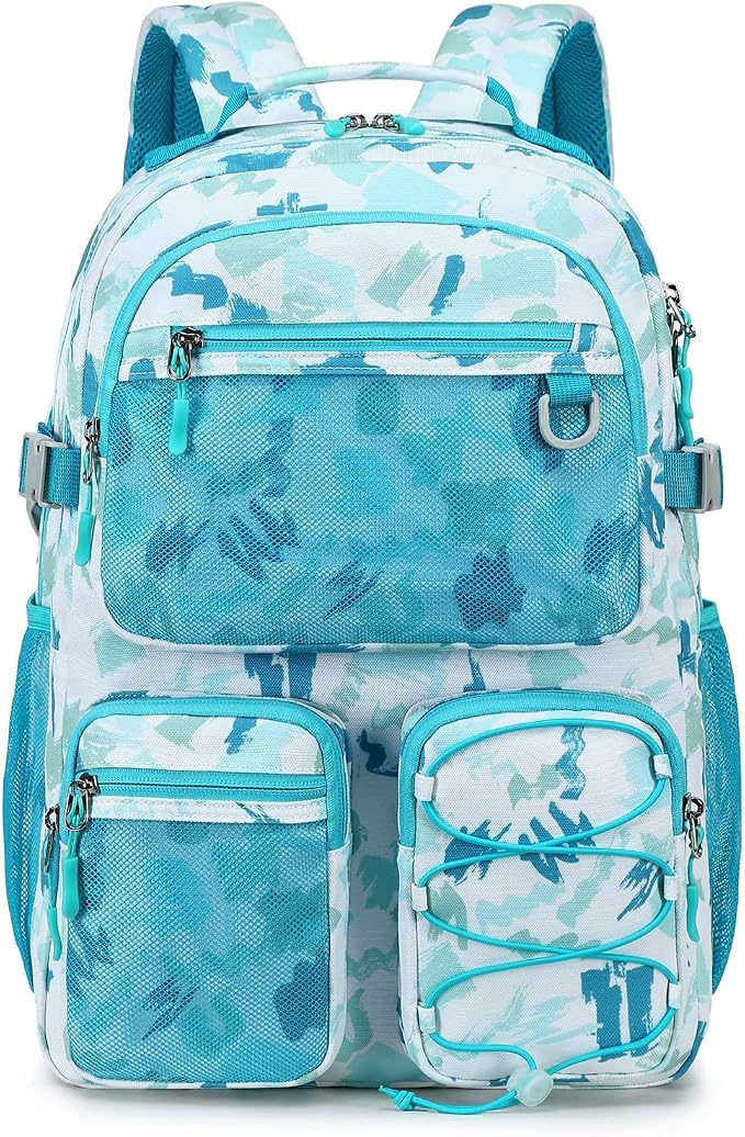Lohol Multi-Pocket Backpack for School College Travel, Heavy Duty Big Bookbag by Lohol