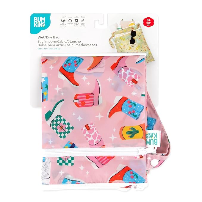 Bumkins Waterproof Wet Dry Bag for Baby, Swim Suit, Cloth Diaper, Pump Parts - Image 6