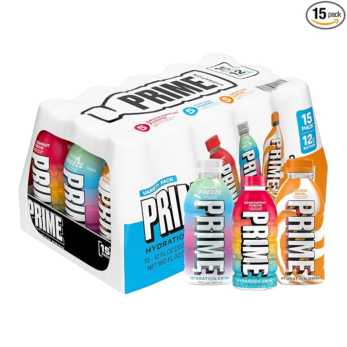PRIME HYDRATION Variety, Dragonfruit Fusion, & Future Freeze Sports Drinks by DrinkPrime