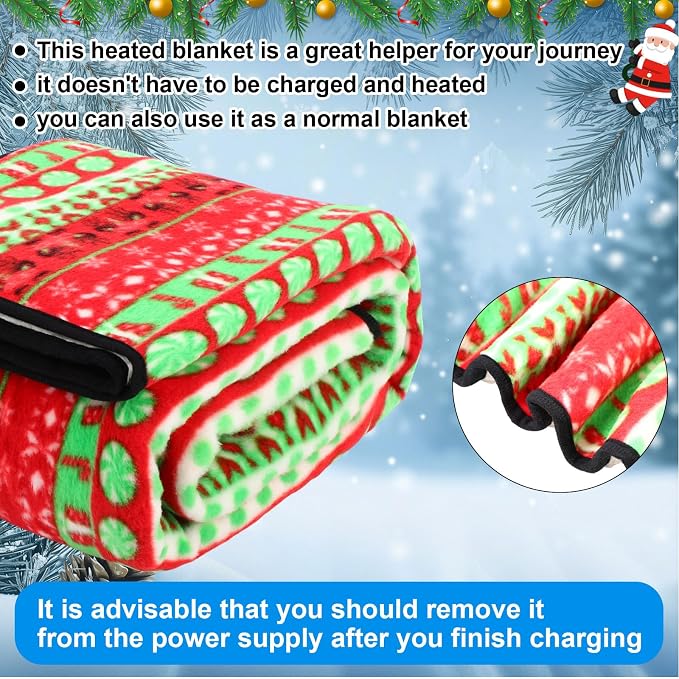Riakrum 12V Heated Blanket for Car - Image 5