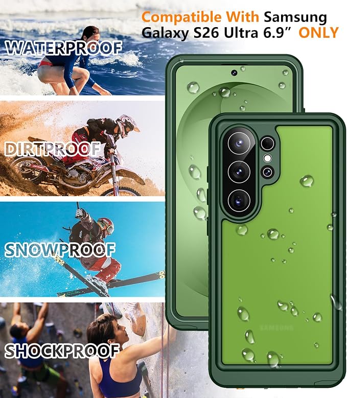 Temdan Designed for Samsung Galaxy S26 Ultra Case Waterproof, Built-in Lens & - Image 5