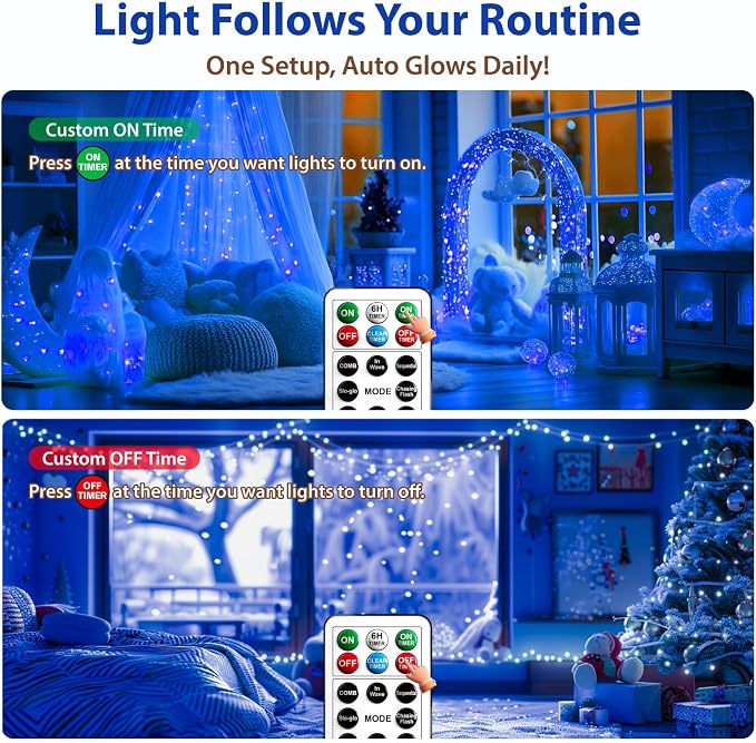 HXWEIYE Rechargeable Fairy Lights - Image 5