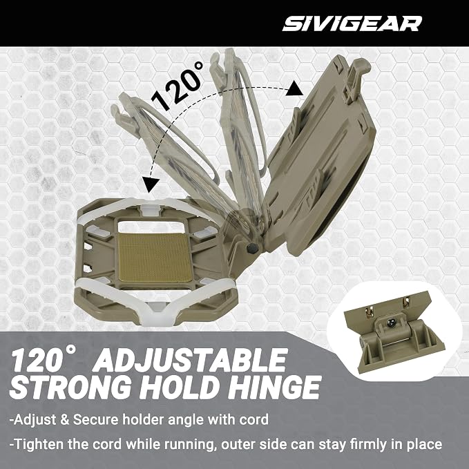Tactical Molle Phone Holder for Plate Carrier Vest, Quick Release & Adjustable - Image 2