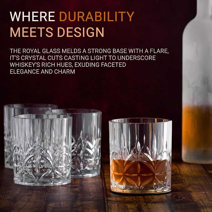 Bravario Unbreakable Plastic Whiskey Glasses | Shatterproof 100% Tritan Double - Image 3