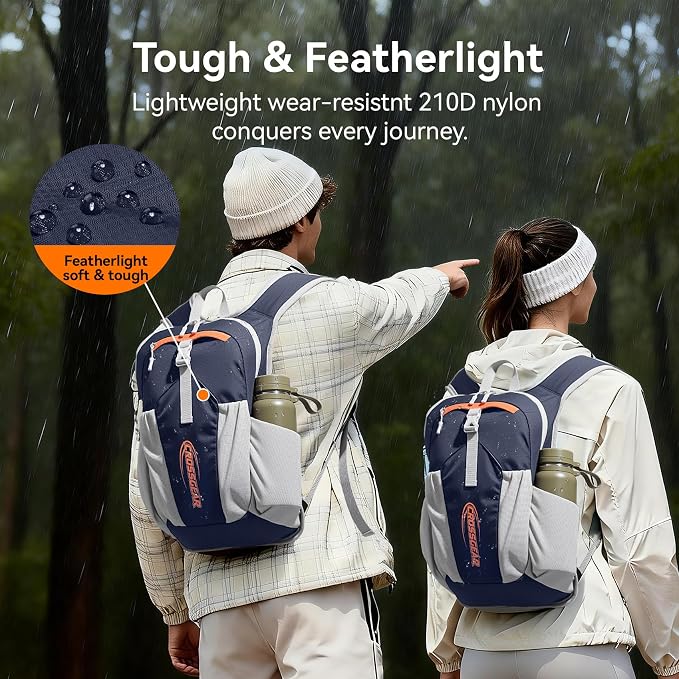 16L Small Hiking Backpack, CROSSGEAR Lightweight Waterproof Foldable Backpack - Image 4