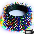 Dazzle Bright Christmas String Lights, 600 LED 196 FT Waterproof Green Wire by DazzleBright