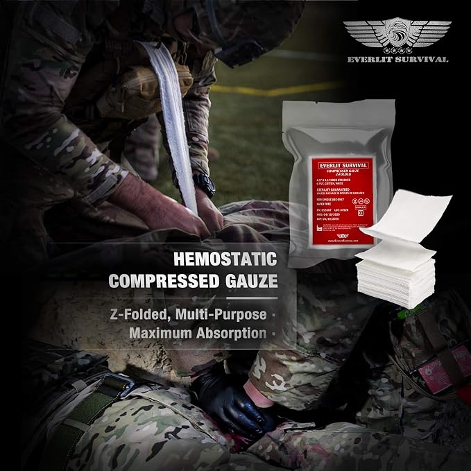 EVERLIT Emergency Trauma Kit, CAT GEN-7 Tourniquet 36" Splint, Military Combat - Image 8
