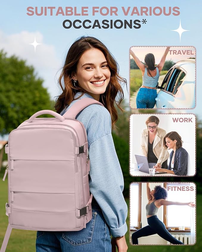 coofay Travel Backpack For Women Men Airline Approved Carry On Backpack Flight - Image 9