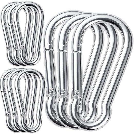 10Pack 5.5 Inch Spring Snap Hooks, Heavy Duty Carabiner Clips by REDOVANT