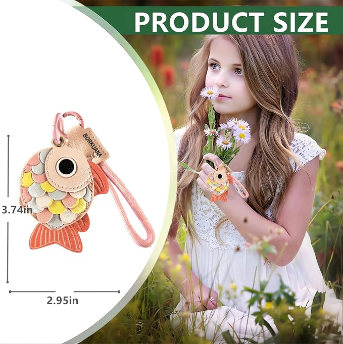 Leather Keychain Holder Case Compatible - Image 2