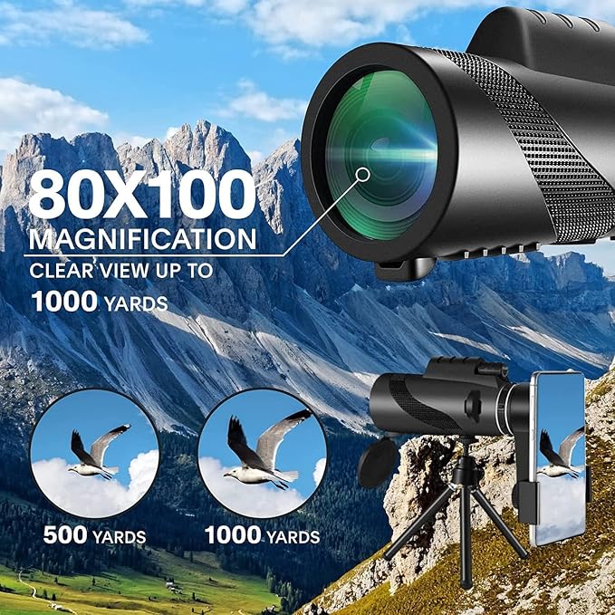 Monocular-Telescope 80x100 High Powered Monoculars High Definition - Image 4