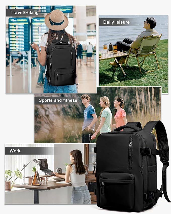 WONHOX Large Travel Backpack Carry on Flight Approved Laptop Work Business - Image 7