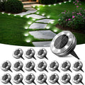Peasur Mini Solar Ground Lights, 18 Pack Flat Solar Disc Lights Outdoor by Peasur