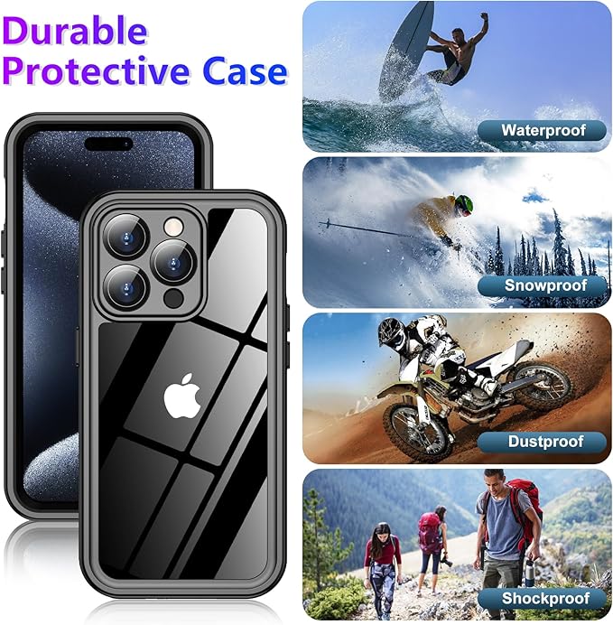 2025 New Designed for iPhone 15 Pro Case Waterproof, Full Phone Case 6.1" - Image 6