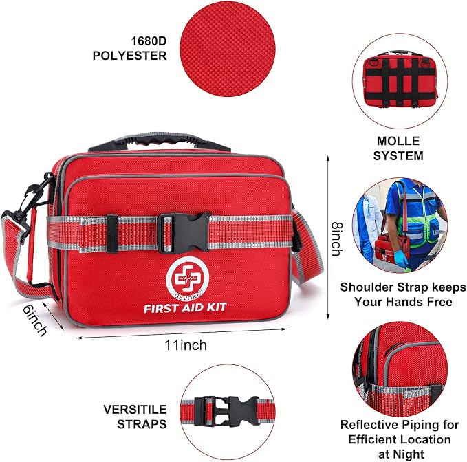 GEVOKE Professional 500 Piece Emergency First Aid Kit - Image 5