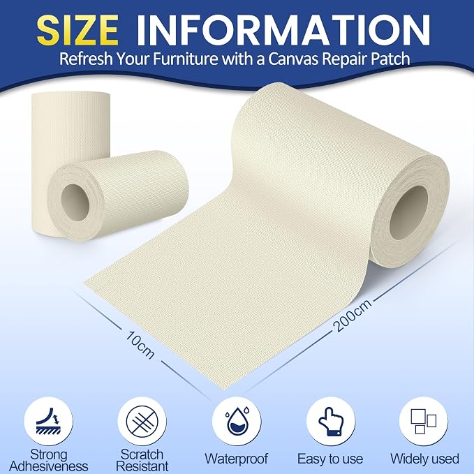 Self-Adhesive Canvas Repair Tape, Fabric Patch Repairs Kit - Image 2