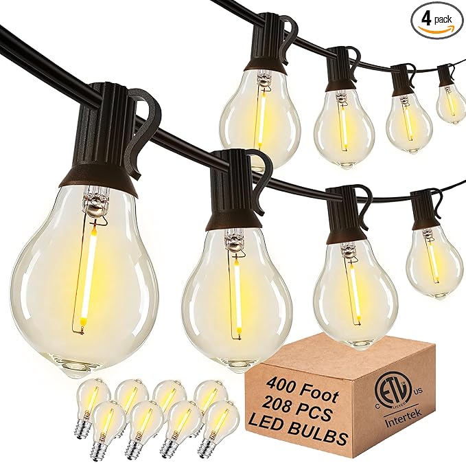 DAMAING Outdoor-String-Lights-Patio-Light-Outside 400FT Waterproof Patio Lights by Lifeisgood